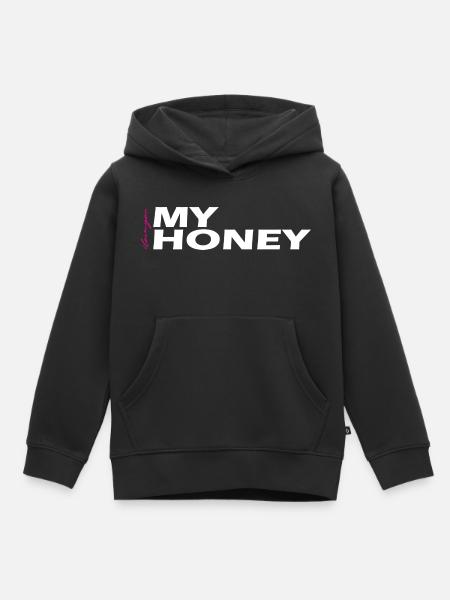 My Honey Geschenk white - Kinder Premium Organic Hoodie - Schwarz
