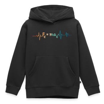 Heartbeat Retro Mathe Formel - Kinder Premium Organic Hoodie - Schwarz - Vorne - AI Model Kid Male (0cm)