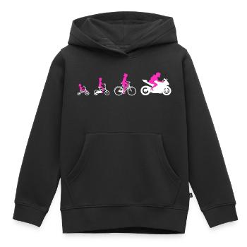 Evolution Supersportler Motorrad Damen Superbike - Kinder Premium Organic Hoodie - Schwarz - Vorne - AI Model Kid Male (0cm)