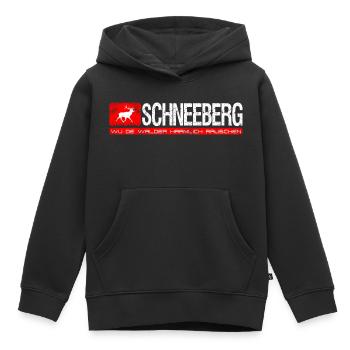 Schneeberg Wu de walder haamlich rauschen - Kinder Premium Organic Hoodie - Schwarz - Vorne - AI Model Kid Male (0cm)