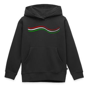Rot Weiß Grün - Kinder Premium Organic Hoodie - Schwarz - Vorne - AI Model Kid Male (0cm)