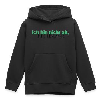 Ich bin nicht alt, ich bin ein Klassiker - Kinder Premium Organic Hoodie - Schwarz - Vorne - AI Model Kid Male (0cm)