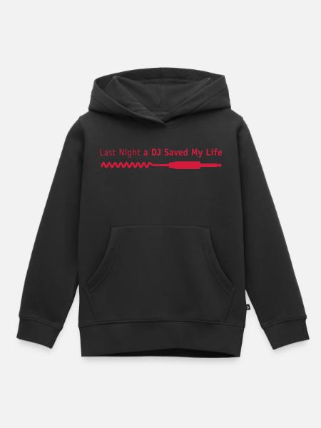 last_night_dj - Sweat Premium à capuche enfant bio - noir