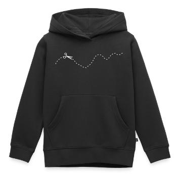 Schnitt hier - Humor Nähen - Kinder Premium Organic Hoodie - Schwarz - Vorne - AI Model Kid Male (0cm)