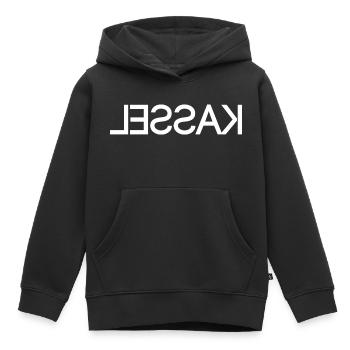 Kassel - seitenverkehrt - Kinder Premium Organic Hoodie - Schwarz - Vorne - AI Model Kid Male (0cm)