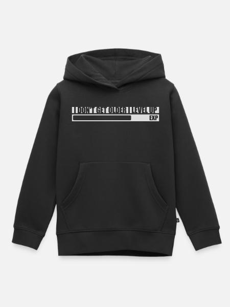 get older level up - Kids Premium Organic Hoodie - black