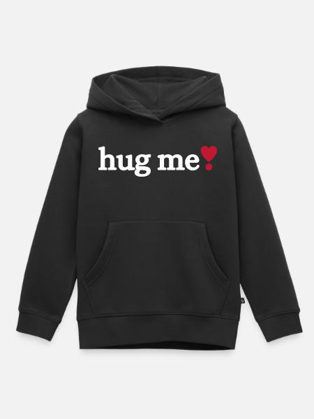 Hug me - Kinder Premium Organic Hoodie - Schwarz