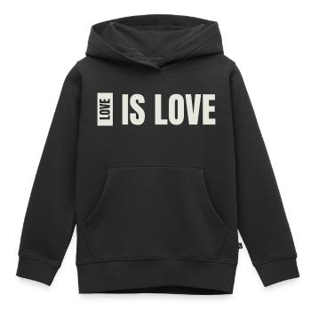 love is love - Kinder Premium Organic Hoodie - Schwarz - Vorne - AI Model Kid Male (0cm)