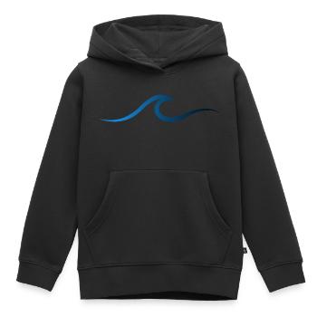 Surf de vagues - Sweat Premium à capuche enfant bio - noir - Devant - AI Model Kid Male (0cm)