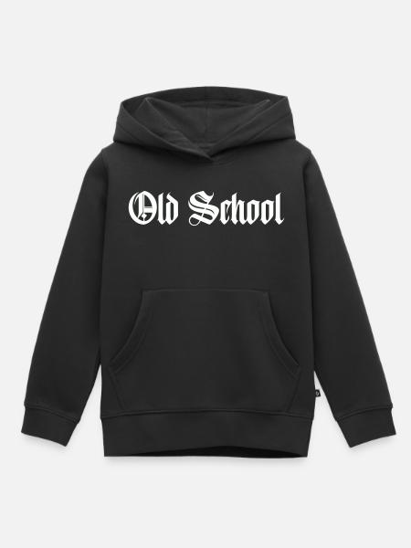 old school - Kinder Premium Organic Hoodie - Schwarz