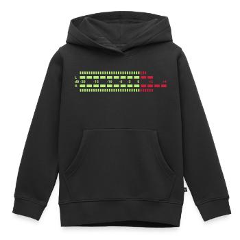 Equalizer dreifarbig EQ Musik Anlage Techno Club S - Sweat Premium à capuche enfant bio - noir - Devant - AI Model Kid Male (0cm)