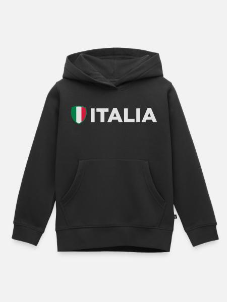 Nationalflagge von Italien - Kinder Premium Organic Hoodie - Schwarz