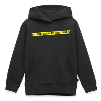 Crime scene do not cross - Sweat Premium à capuche enfant bio - noir - Devant - AI Model Kid Male (0cm)