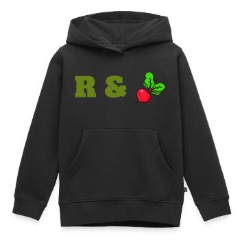 Légumes Betteraves fraîches Farmers Music Vegan - Sweat Premium à capuche enfant bio - noir - Devant - AI Model Kid Male (0cm)