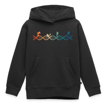rugby is in my DNA - Kids Premium Organic Hoodie - black - Front - AI Model Kid Male (0cm)