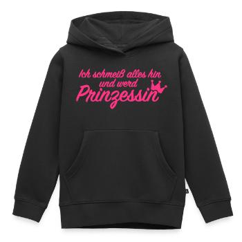 Prinzessin - Kinder Premium Organic Hoodie - Schwarz - Vorne - AI Model Kid Male (0cm)