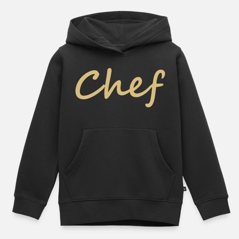 Chef cuisinier chef - Sweat Premium à capuche enfant bio - noir