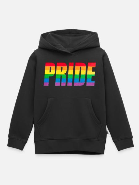 Rainbow Pride Grafik - Kinder Premium Organic Hoodie - Schwarz