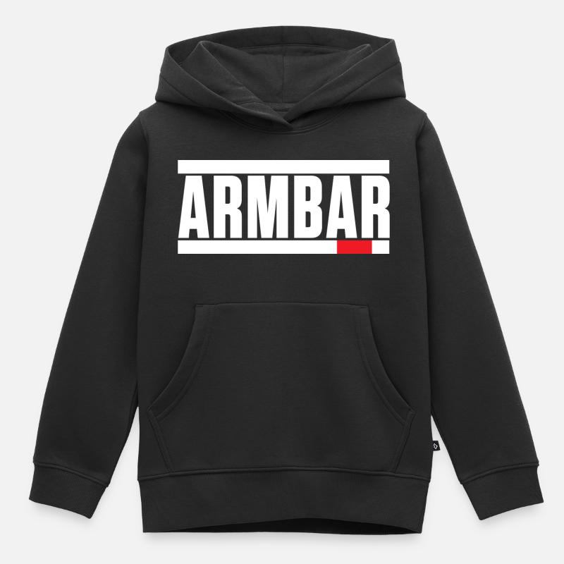 Jiu Jitsu brésilien - BJJ Armbar - Sweat Premium à capuche enfant bio - noir