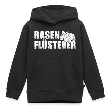 Rasenflüsterer Aufsitzmäher Rasentraktor Rasen - Kinder Premium Organic Hoodie - Schwarz - Vorne - AI Model Kid Male (0cm)