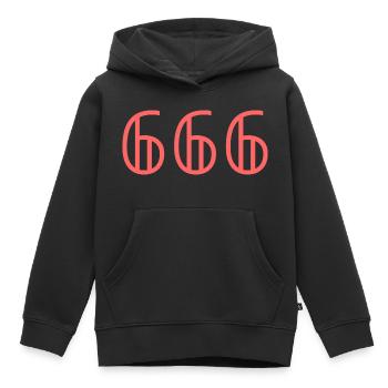 Nombres angéliques |666|. - Sweat Premium à capuche enfant bio - noir - Devant - AI Model Kid Male (0cm)