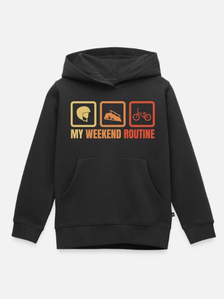 BMX Routine - Kinder Premium Organic Hoodie - Schwarz