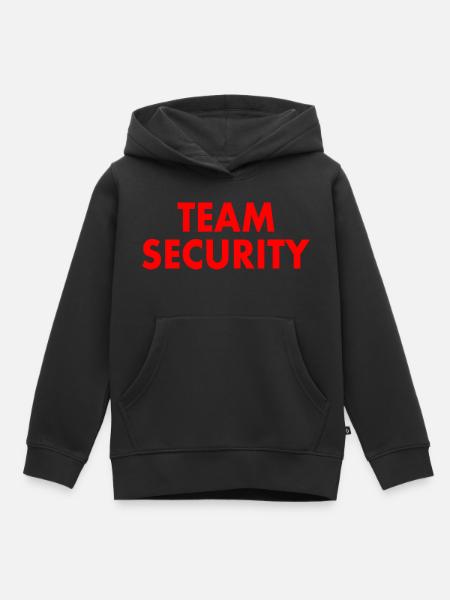 Team security - Kinder Premium Organic Hoodie - Schwarz