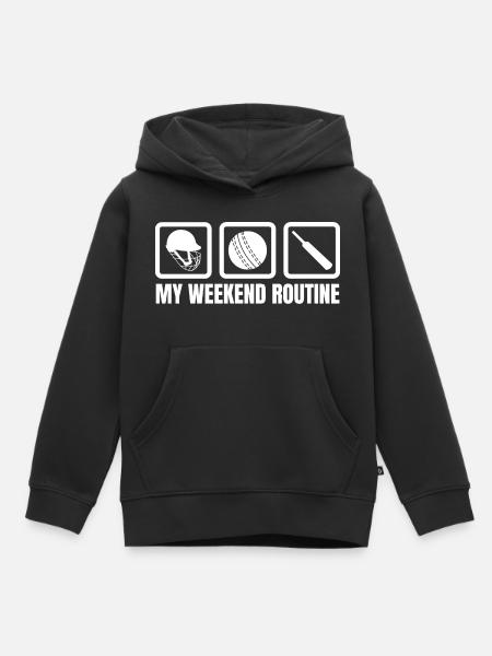 Cricket Wochenende - Kinder Premium Organic Hoodie - Schwarz