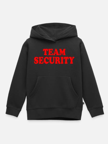Team security - Kinder Premium Organic Hoodie - Schwarz