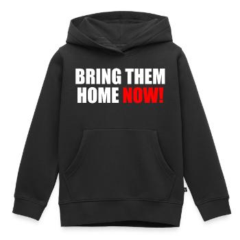 Bring them home now - Sweat Premium à capuche enfant bio - noir - Devant - AI Model Kid Male (0cm)