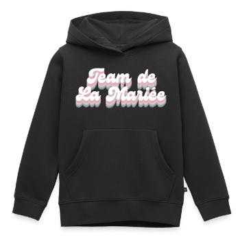 Das Retro-T-Shirt des Brautteams - Kinder Premium Organic Hoodie - Schwarz - Vorne - AI Model Kid Male (0cm)