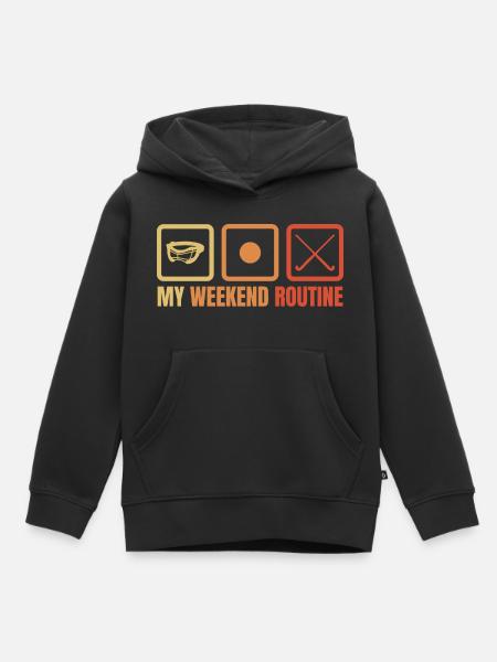Hockeyspieler Wochenende - Kinder Premium Organic Hoodie - Schwarz