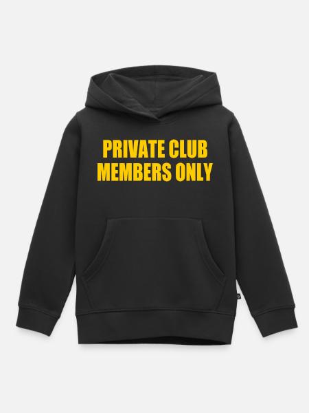 private club members only - Kinder Premium Organic Hoodie - Schwarz