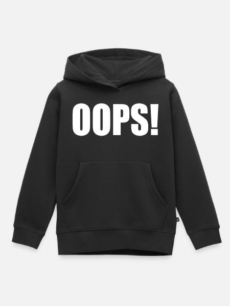 Oops - Kinder Premium Organic Hoodie - Schwarz