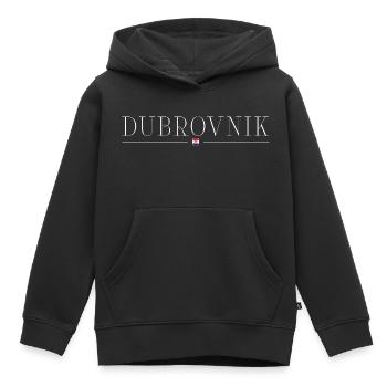 T-shirt Dubrovnik : Charme de l’Adriatique - Sweat Premium à capuche enfant bio - noir - Devant - AI Model Kid Male (0cm)