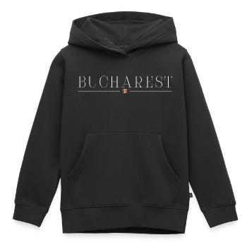 Bukarest: Eleganz, Geschichte, Urbaner Stil - Kinder Premium Organic Hoodie - Schwarz - Vorne - AI Model Kid Male (0cm)