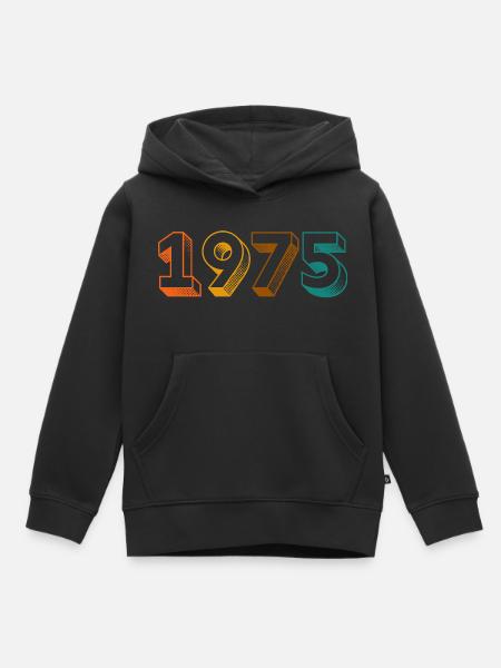 millésime 1975 - Sweat Premium à capuche enfant bio - noir