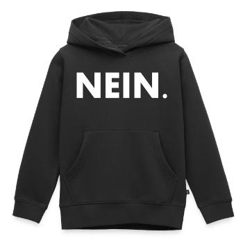 Nein - Kinder Premium Organic Hoodie - Schwarz - Vorne - AI Model Kid Male (0cm)