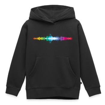 Spectrum Splatter - Kids Premium Organic Hoodie - black - Front - AI Model Kid Male (0cm)