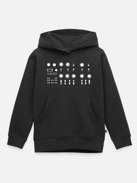 Synthesizer Synth Audio Analog - Kids Premium Organic Hoodie - black