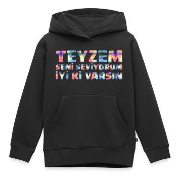 Teyzem Günü Hediyelik Teyze sensiz olmaz - Kids Premium Organic Hoodie - black - Front - AI Model Kid Male (0cm)
