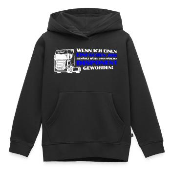 Trucker Brummi Fahrer Disponent Spruch Zugmaschine - Kinder Premium Organic Hoodie - Schwarz - Vorne - AI Model Kid Male (0cm)