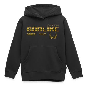 Divin depuis 1992 - Sweat Premium à capuche enfant bio - noir - Devant - AI Model Kid Male (0cm)