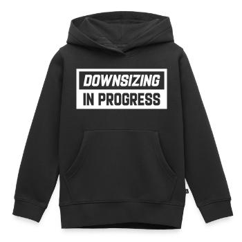 perte de poids, chirurgie bariatrique, réduction des effectifs - Sweat Premium à capuche enfant bio - noir - Devant - AI Model Kid Male (0cm)