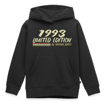 1993 Geburtstagsgeschenkidee 1993 - Kinder Premium Organic Hoodie - Schwarz - Vorne - AI Model Kid Male (0cm)