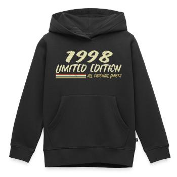 1998 Geburtstagsgeschenkidee 1998 - Kinder Premium Organic Hoodie - Schwarz - Vorne - AI Model Kid Male (0cm)