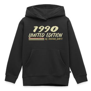 1990 Geburtstagsgeschenkidee 1990 - Kinder Premium Organic Hoodie - Schwarz - Vorne - AI Model Kid Male (0cm)