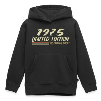 1975 Geburtstagsgeschenkidee 1975 - Kinder Premium Organic Hoodie - Schwarz - Vorne - AI Model Kid Male (0cm)