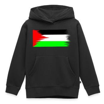 Palestine Flag - Kinder Premium Organic Hoodie - Schwarz - Vorne - AI Model Kid Male (0cm)