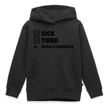 En avoir assez - Sweat Premium à capuche enfant bio - noir - Devant - AI Model Kid Male (0cm)